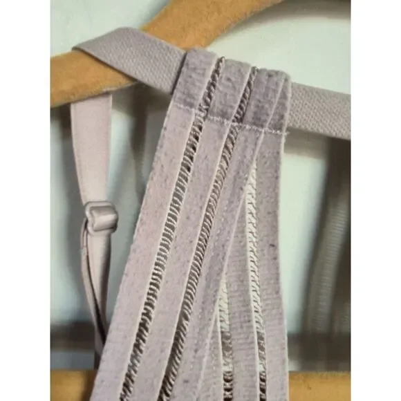 Victoria’s Secret PINK Lined Demi Bra 32DD Grey Pink Lace Racerback - Picture 4 of 6